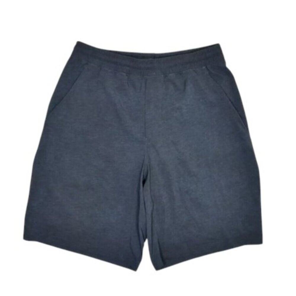 LULULEMON Sweat Shorts Men Sz S  Navy Blue Stretch Pockets Athletic Gym Pull On